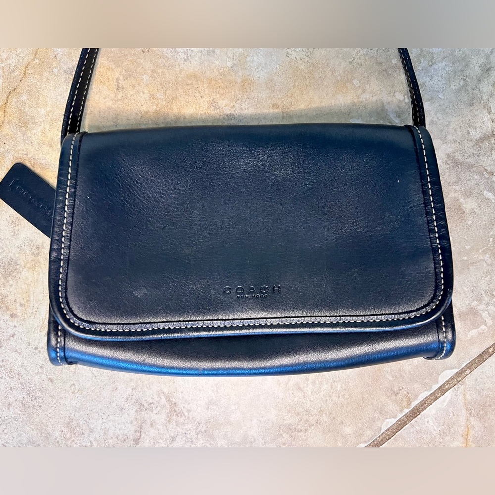Coach Black Leather Crossbody Bag